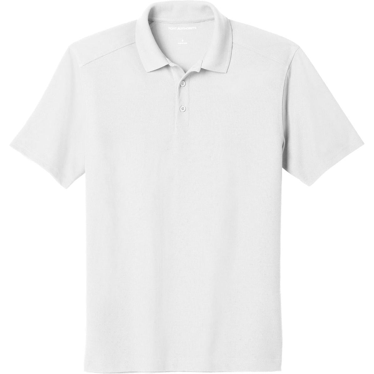 no-logo Port Authority EZPerformance Pique Polo-Regular-Port Authority-White-XS-Thread Logic