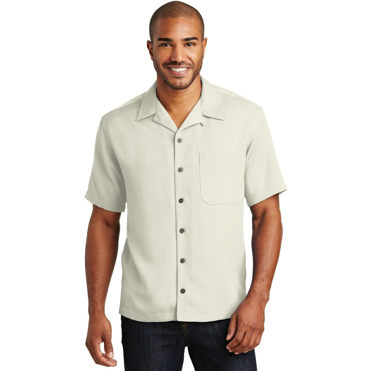no-logo Port Authority Easy Care Camp Shirt-Dress Shirts-Port Authority-Thread Logic