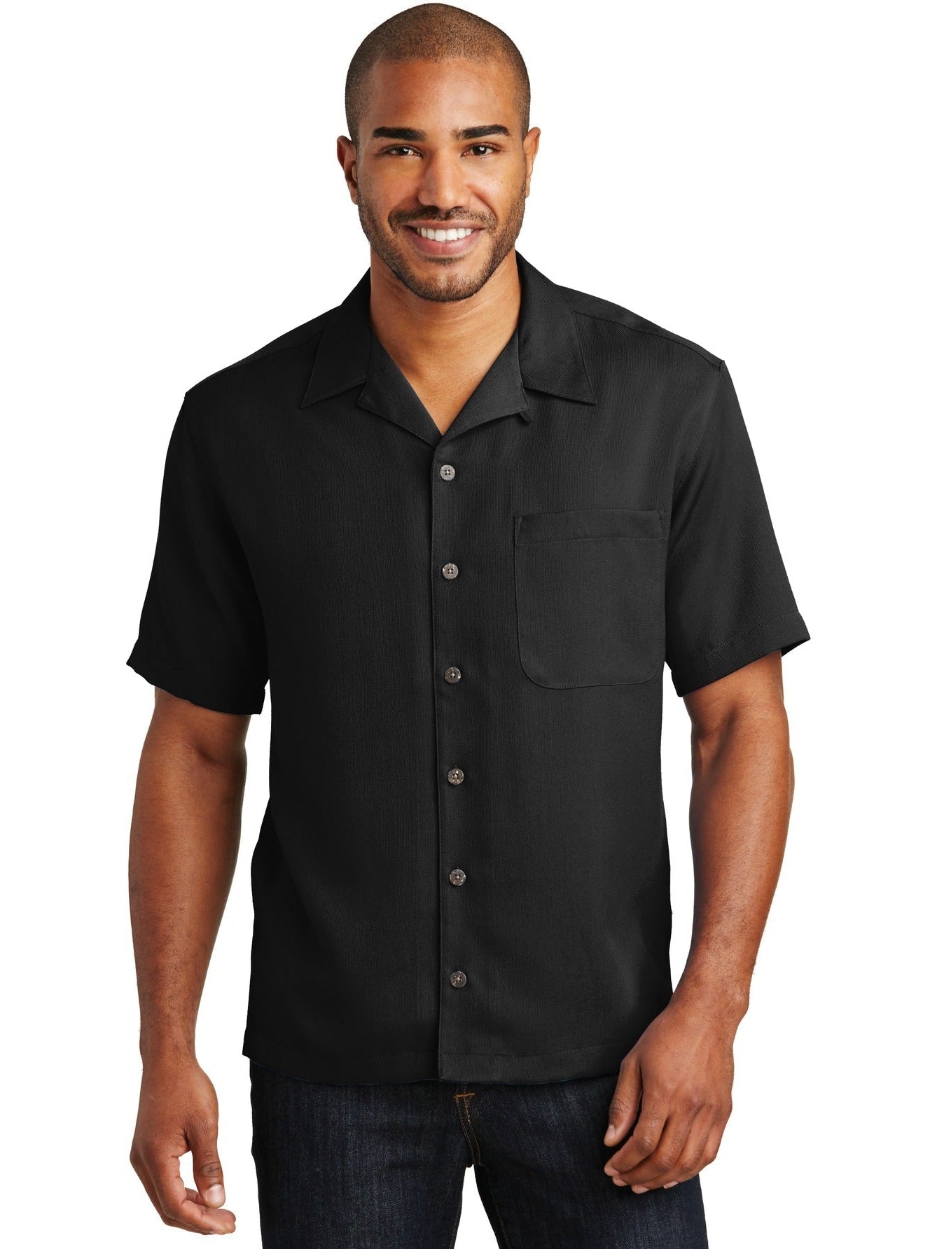 no-logo Port Authority Easy Care Camp Shirt-Regular-Port Authority-Thread Logic