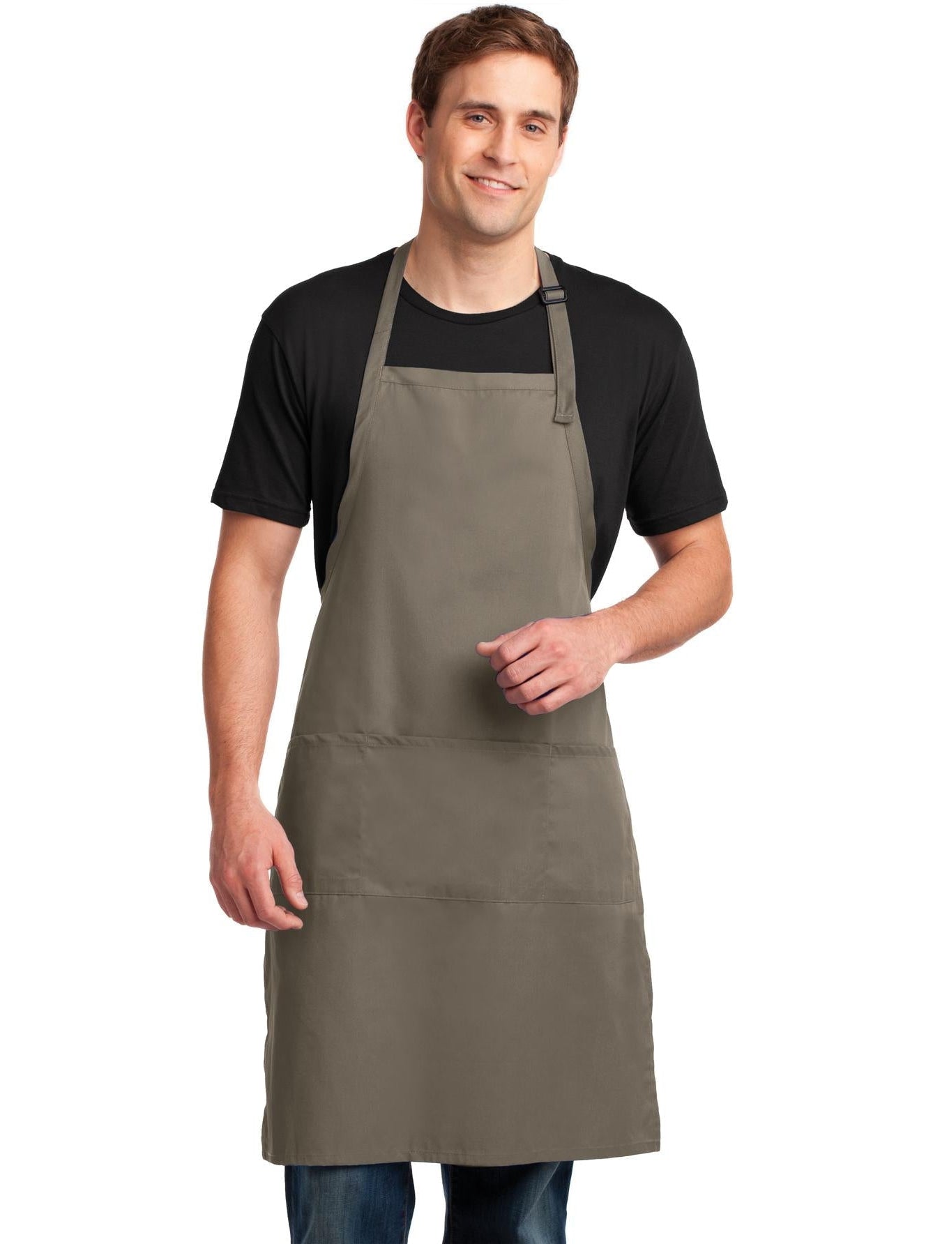 no-logo Port Authority Easy Care Extra Long Bib Apron With Stain Release-Regular-Port Authority-Thread Logic