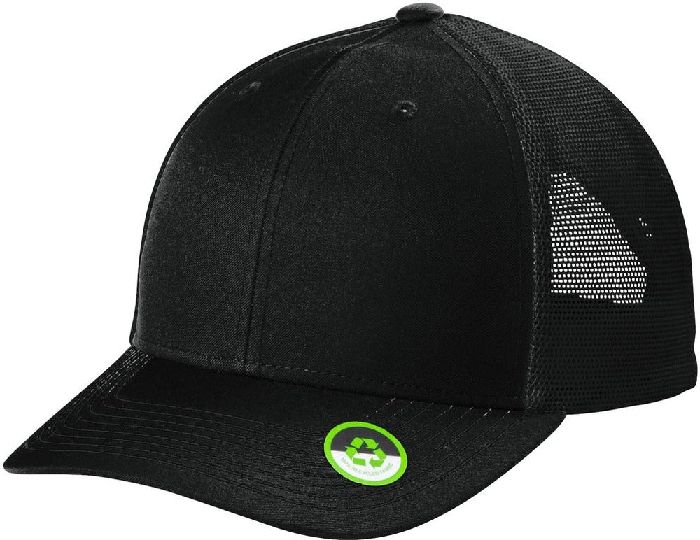 no-logo Port Authority Eco Snapback Trucker Cap-Regular-Port Authority-Deep Black-OSFA-Thread Logic  no-logo