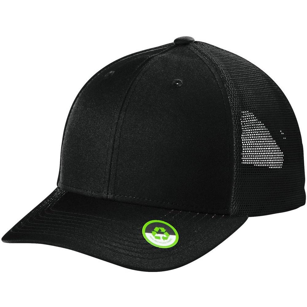 no-logo Port Authority Eco Snapback Trucker Cap-Regular-Port Authority-Deep Black-OSFA-Thread Logic