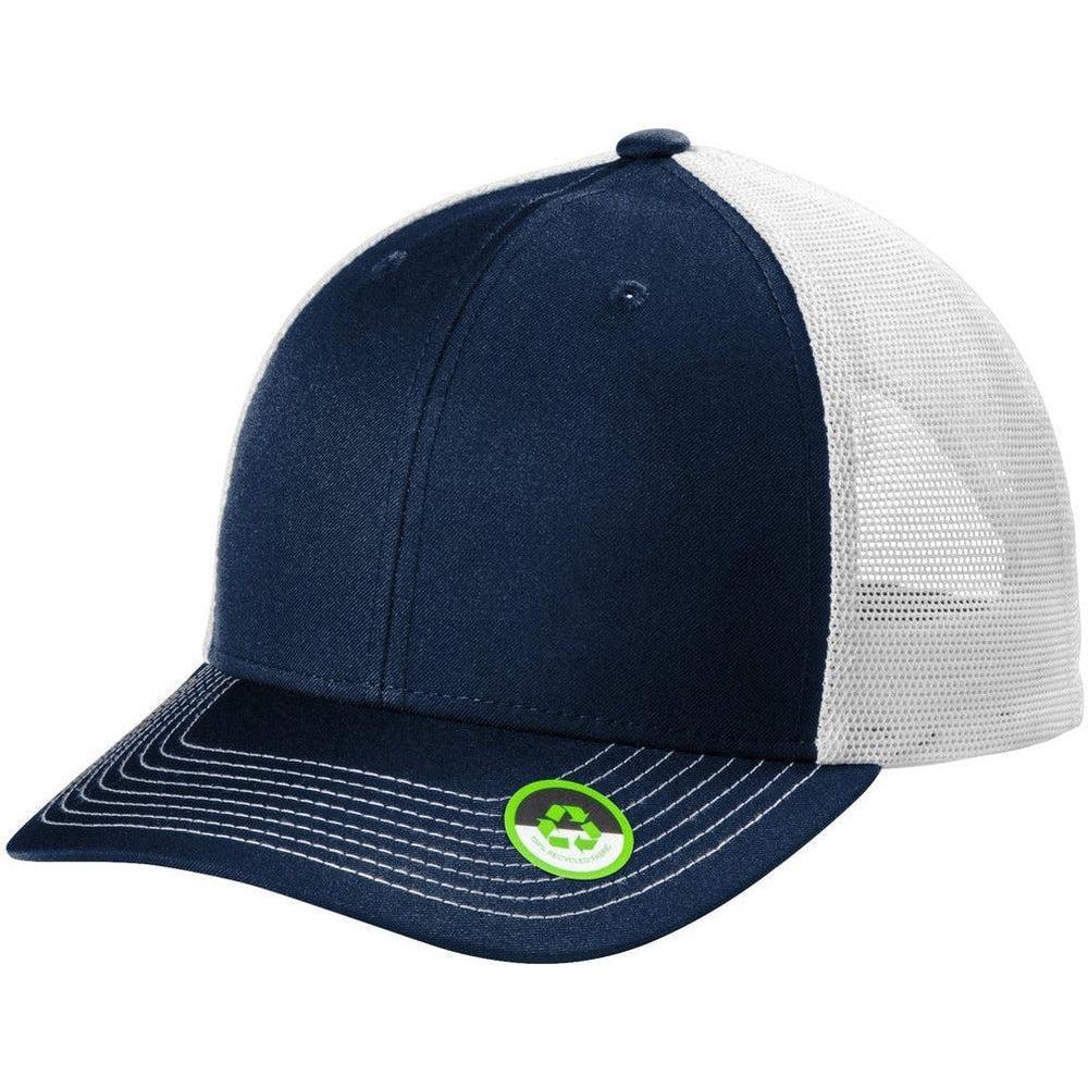 no-logo Port Authority Eco Snapback Trucker Cap-Regular-Port Authority-True Navy/White-OSFA-Thread Logic
