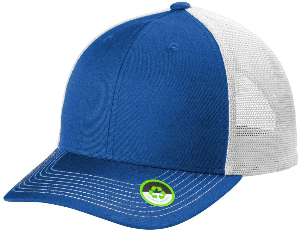no-logo Port Authority Eco Snapback Trucker Cap-Regular-Port Authority-True Royal/White-OSFA-Thread Logic