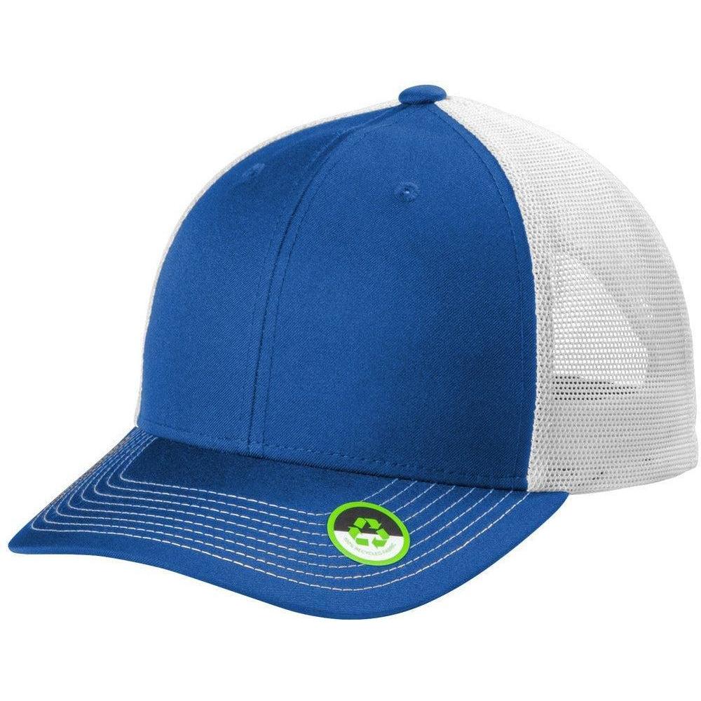 no-logo Port Authority Eco Snapback Trucker Cap-Regular-Port Authority-True Royal/White-OSFA-Thread Logic