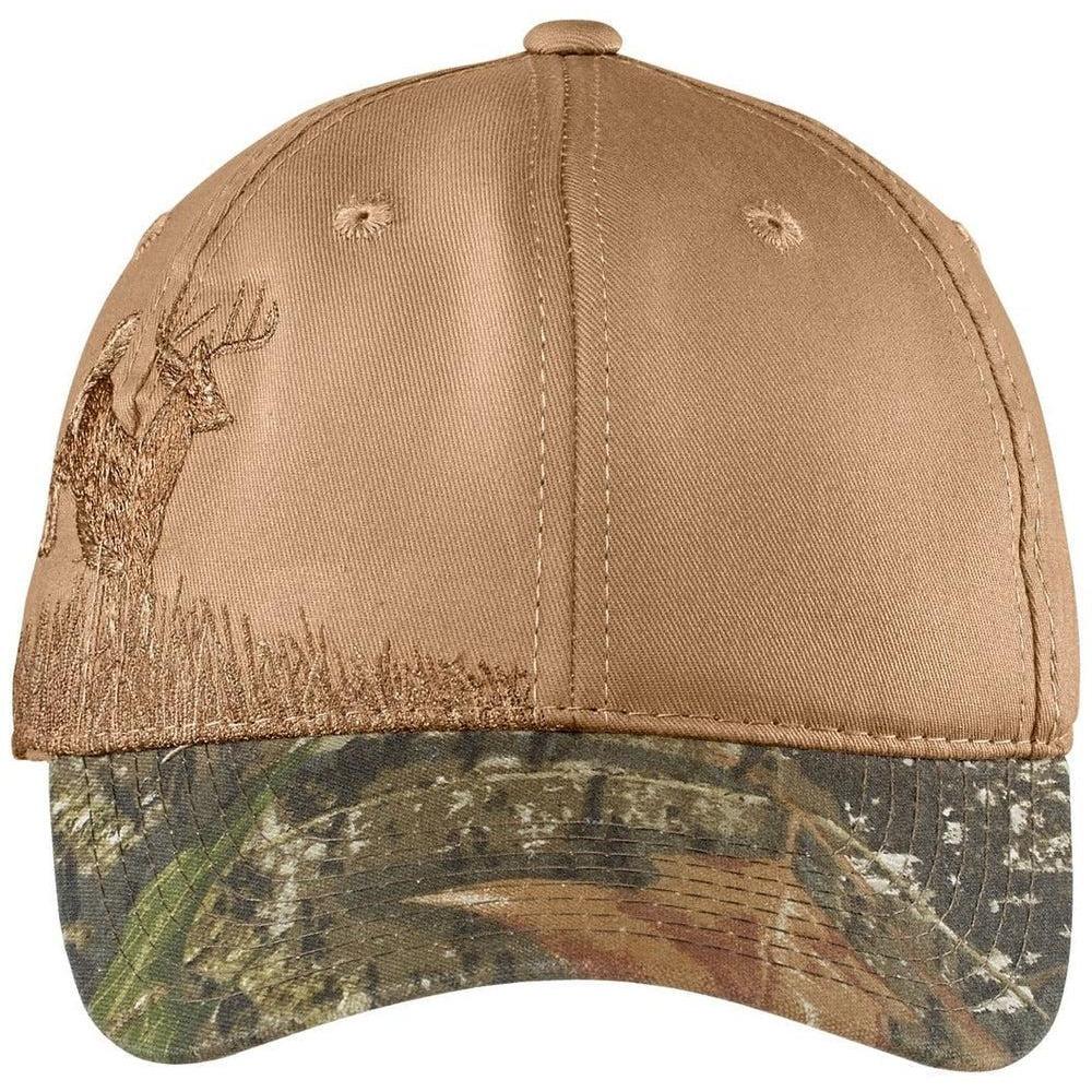 no-logo Port Authority Embroidered Camouflage Cap-Headwear-Port Authority-Mossy Oak New Break-up/Tan/Deer-OSFA-Thread Logic