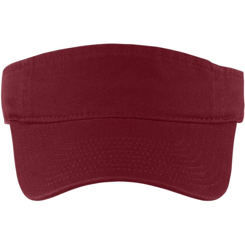 no-logo Port Authority Fashion Visor-Headwear-Port Authority-Maroon-OSFA-Thread Logic
