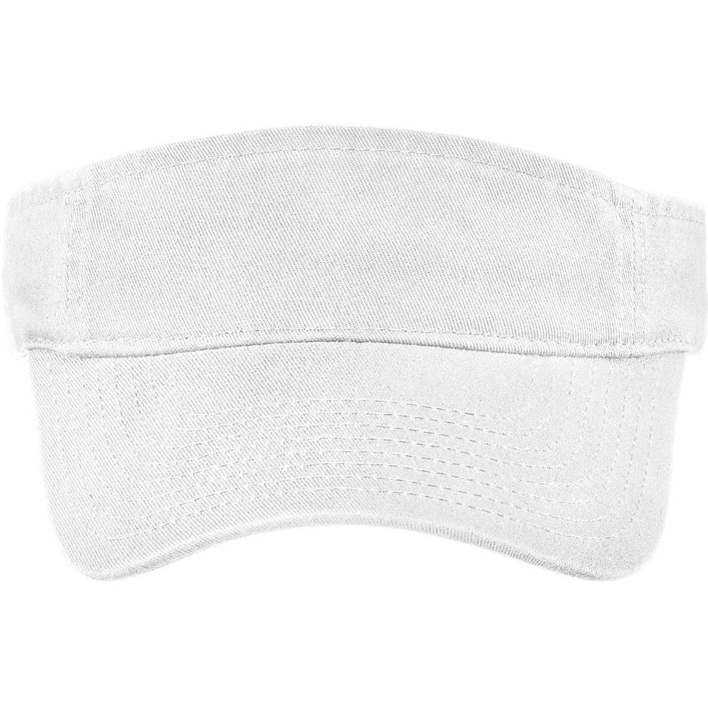 no-logo Port Authority Fashion Visor-Headwear-Port Authority-White-OSFA-Thread Logic