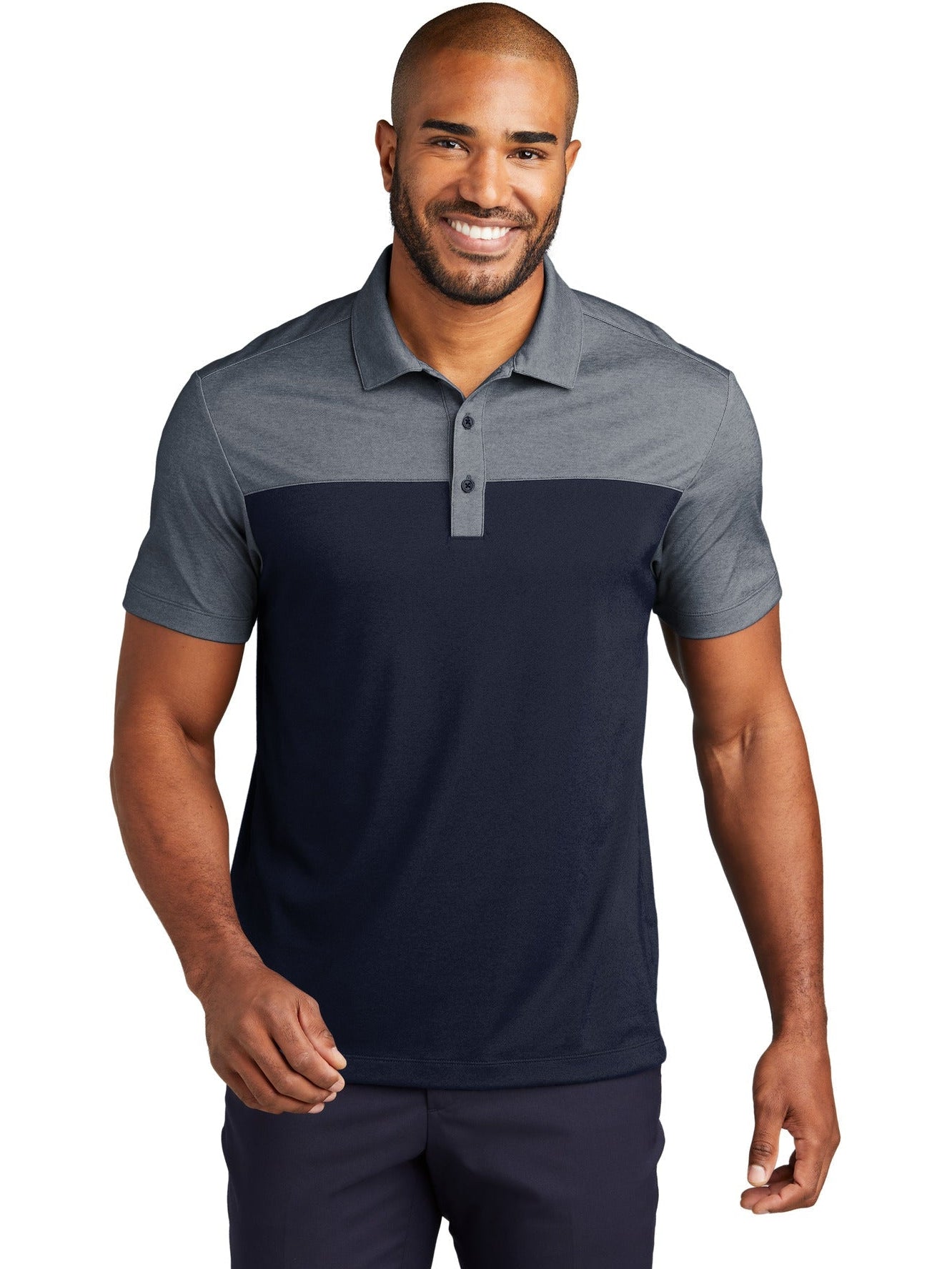 no-logo Port Authority Fine Pique Blend Blocked Polo-New-Port Authority-Thread Logic