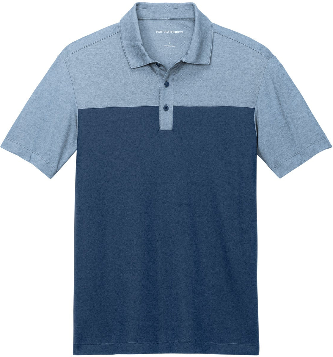 Port Authority Fine Pique Blend Blocked Polo