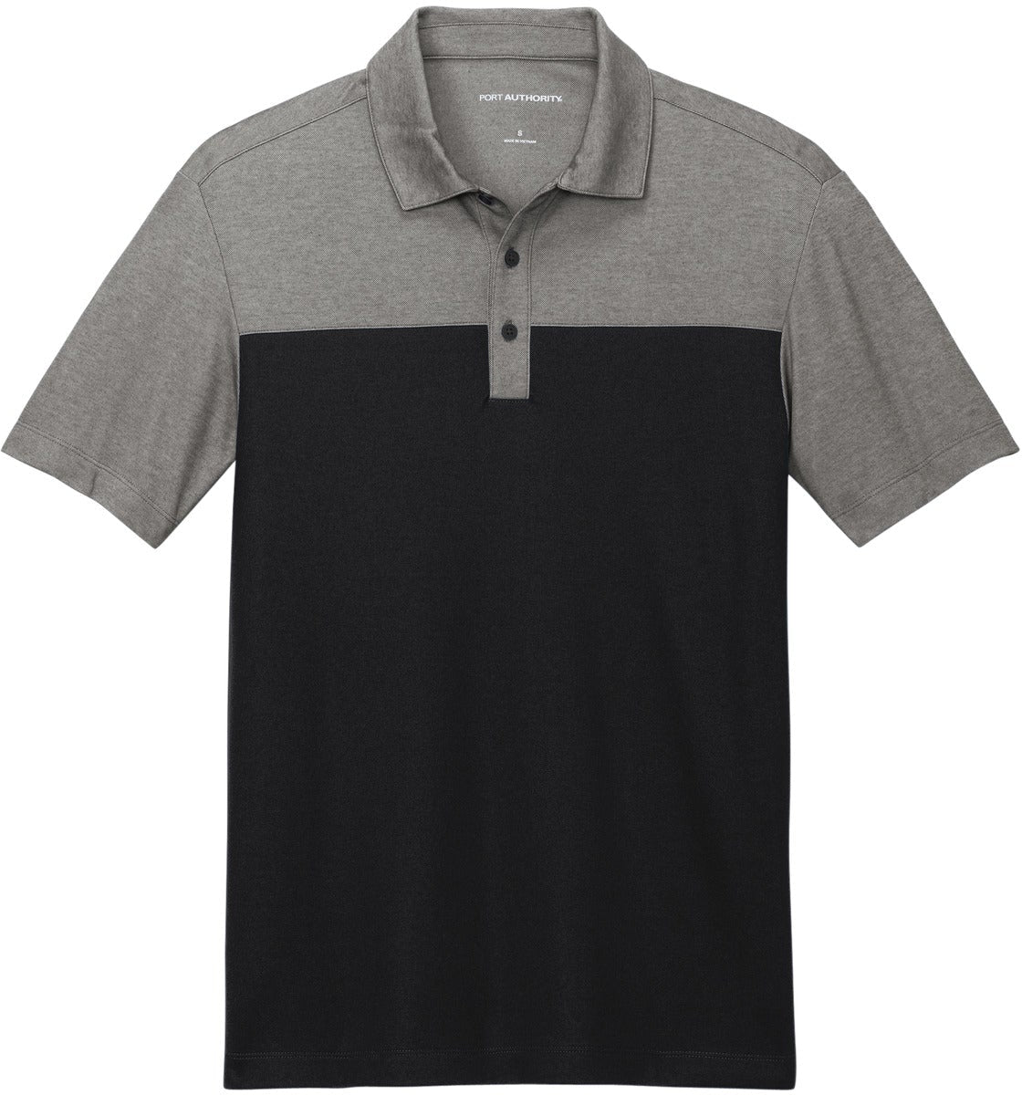 Port Authority Fine Pique Blend Blocked Polo