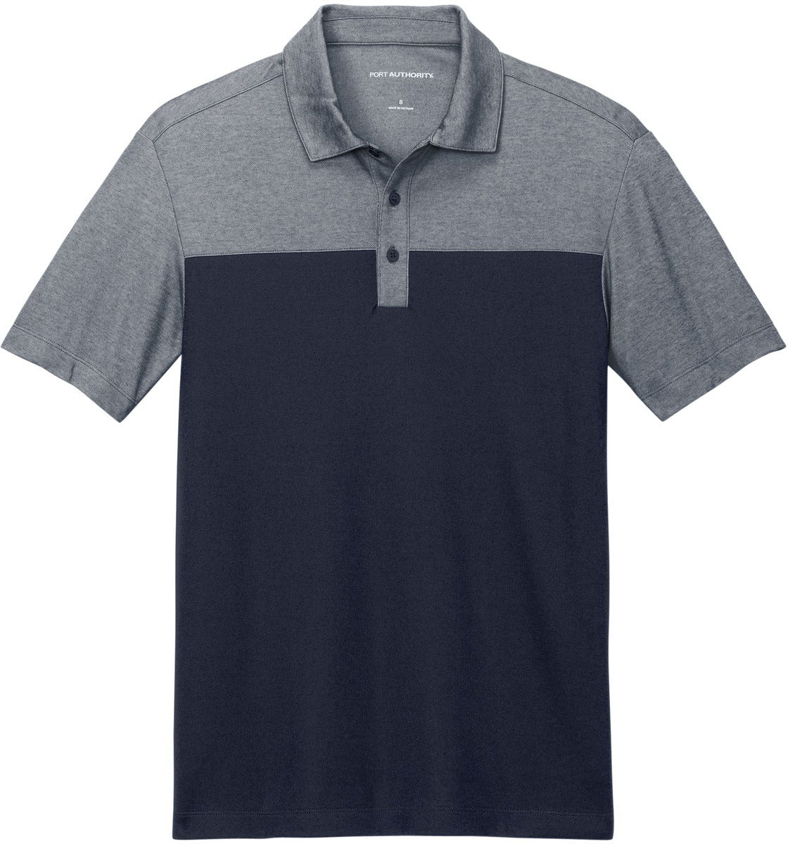 Port Authority Fine Pique Blend Blocked Polo