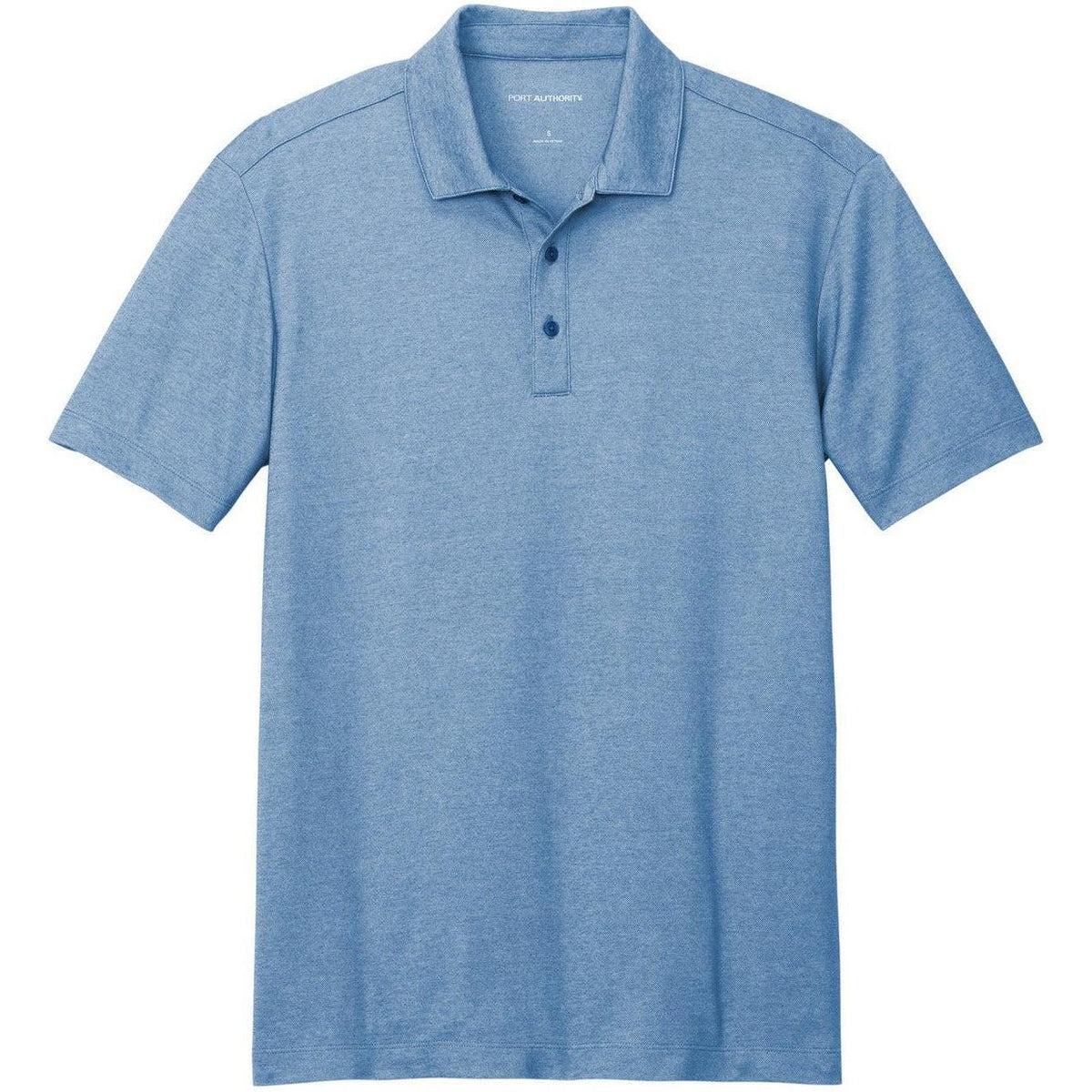 no-logo Port Authority Fine Pique Blend Polo