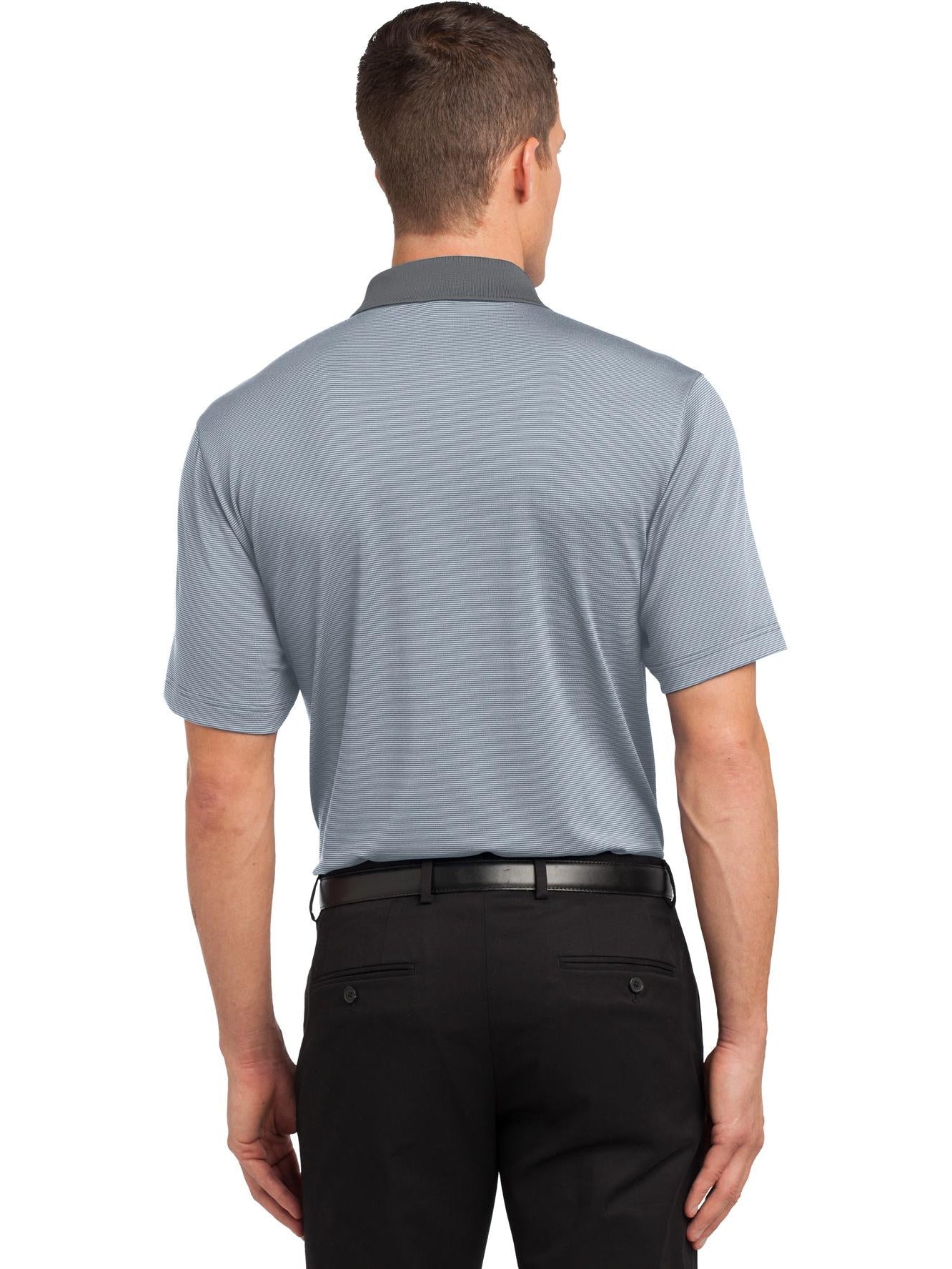 no-logo Port Authority Fine Stripe Performance Polo-Regular-Port Authority-Thread Logic