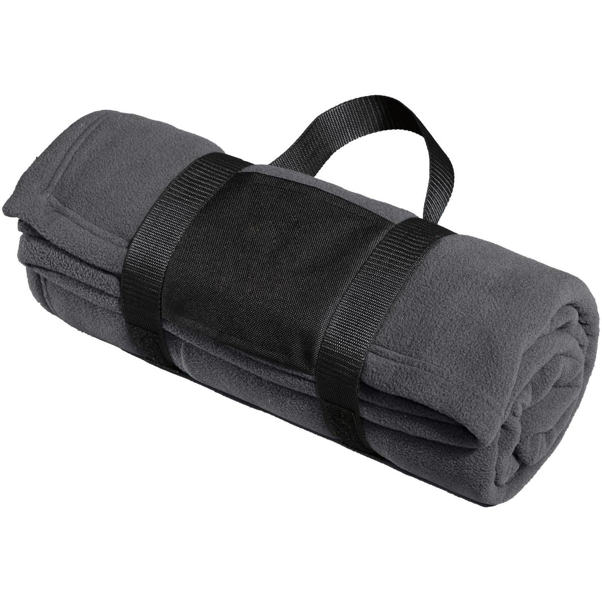 no-logo Port Authority Fleece Blanket With Carrying Strap-Regular-Port Authority-Iron Grey-1 Size-Thread Logic