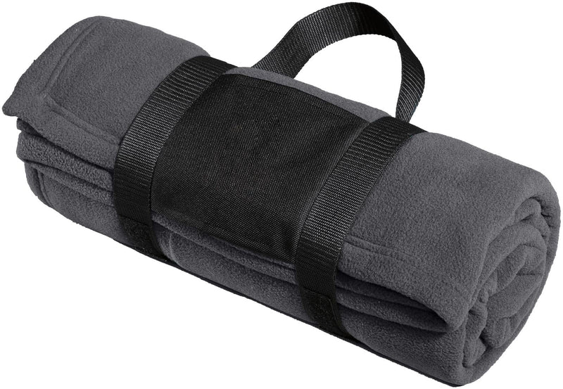 no-logo Port Authority Fleece Blanket With Carrying Strap-Regular-Port Authority-Iron Grey-1 Size-Thread Logic