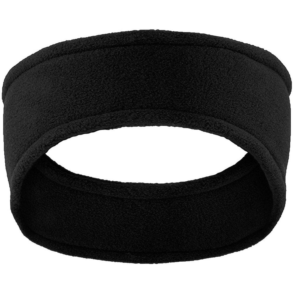 no-logo Port Authority Fleece Headband-Headwear-Port Authority-Black-OSFA-Thread Logic