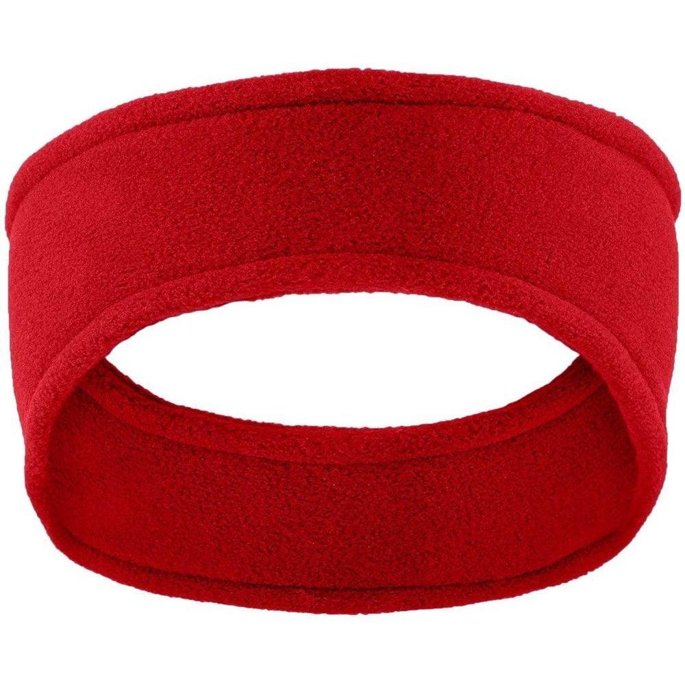 no-logo Port Authority Fleece Headband-Headwear-Port Authority-Red-OSFA-Thread Logic