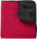 no-logo Port Authority Fleece & Poly Travel Blanket-Regular-Port Authority-Rich Red/Black-1 Size-Thread Logic
