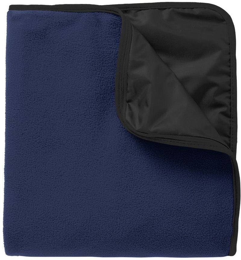 no-logo Port Authority Fleece & Poly Travel Blanket-Regular-Port Authority-True Navy/Black-1 Size-Thread Logic
