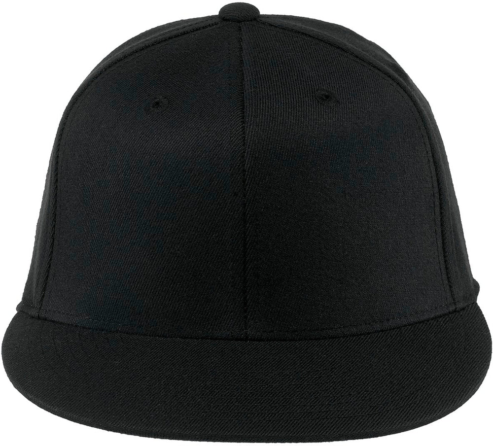 Port Authority Flexfit 210 Flat Bill Cap-Regular-Port Authority-Black-S/M-Thread Logic