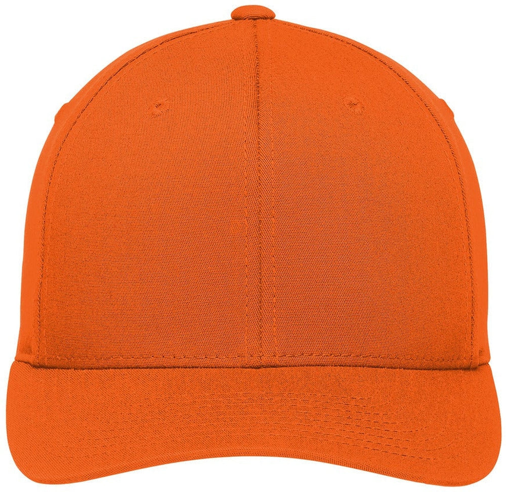 Port Authority Flexfit Cotton Twill Cap-Regular-Port Authority-Orange-S/M-Thread Logic
