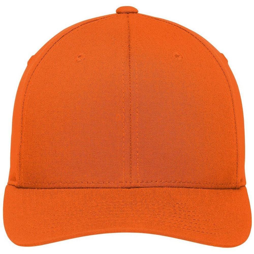 no-logo Port Authority Flexfit Cotton Twill Cap-Regular-Port Authority-Orange-S/M-Thread Logic