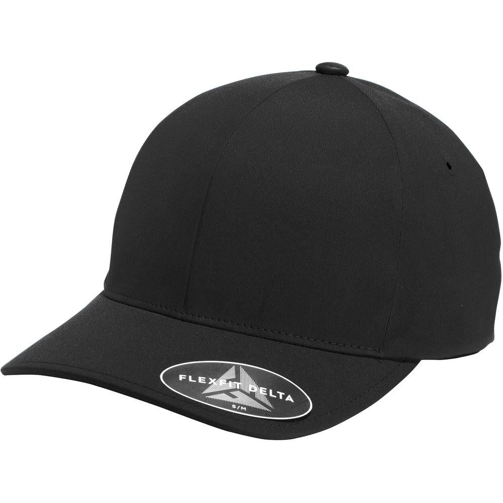 no-logo Port Authority Flexfit Delta Cap-Headwear-Port Authority-Black-S/M-Thread Logic