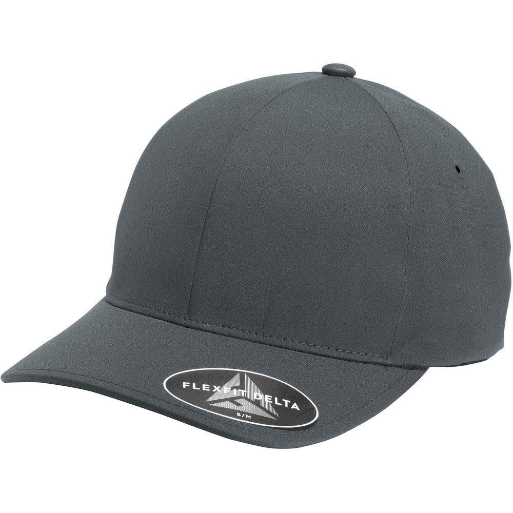 no-logo Port Authority Flexfit Delta Cap-Headwear-Port Authority-Dark Grey-S/M-Thread Logic