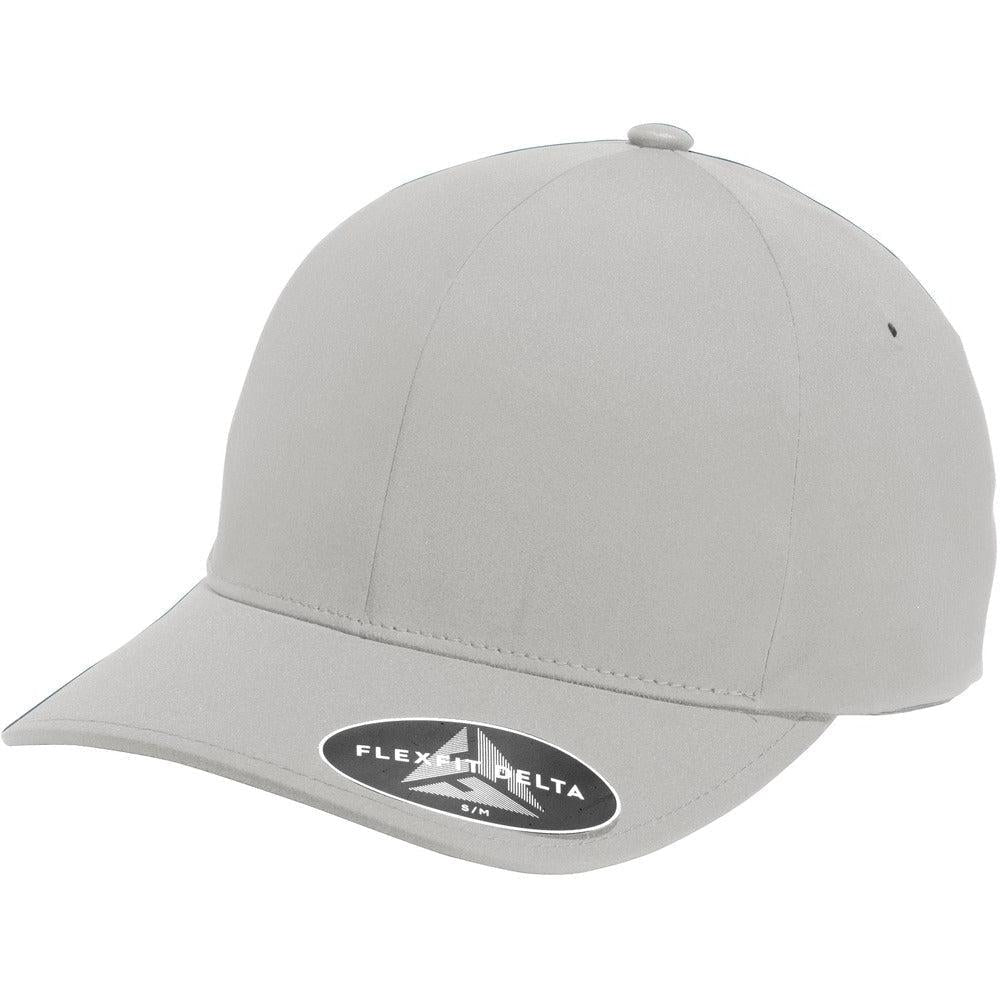 no-logo Port Authority Flexfit Delta Cap-Headwear-Port Authority-Silver-S/M-Thread Logic