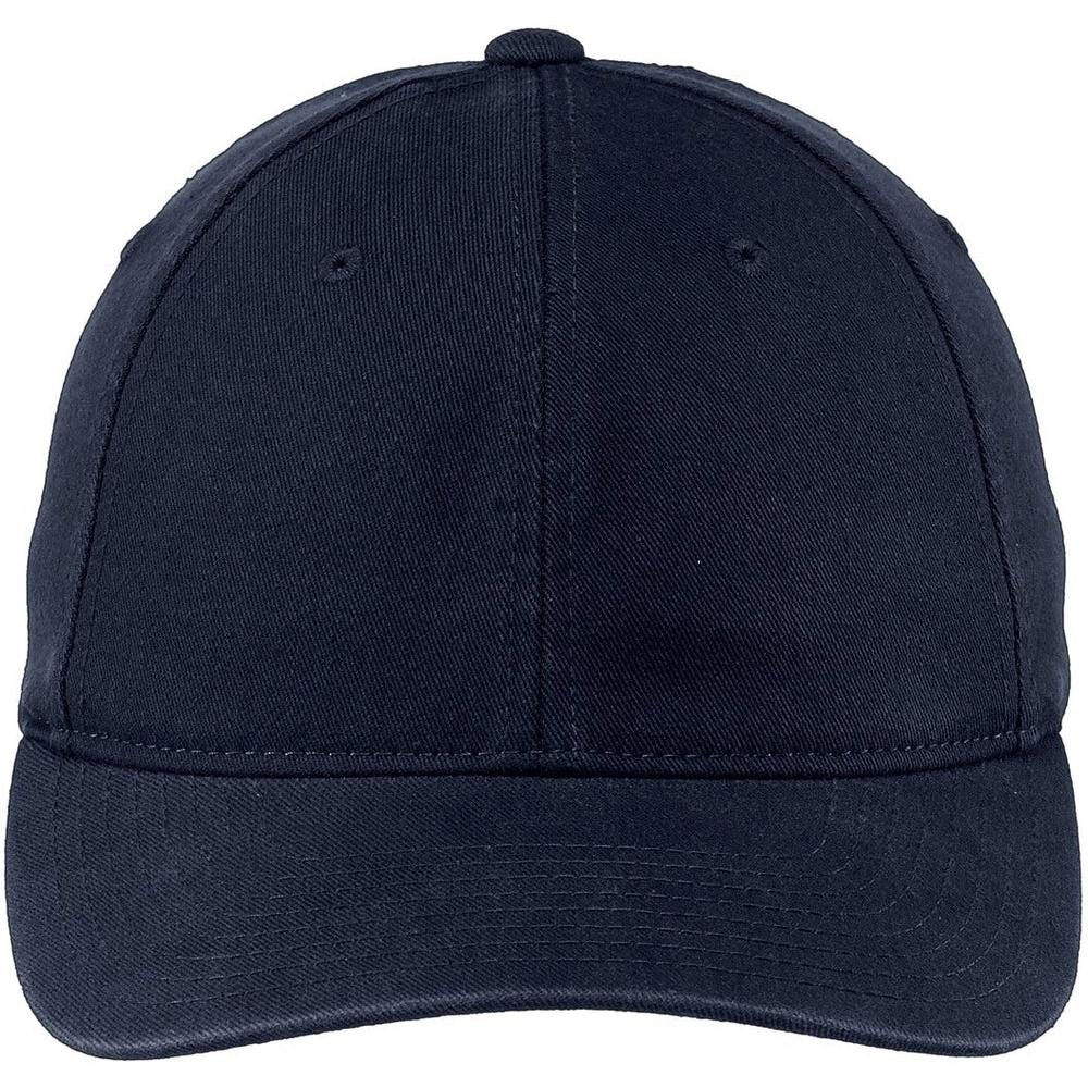 no-logo Port Authority Flexfit Garment Washed Cap-Headwear-Port Authority-Navy-S/M-Thread Logic