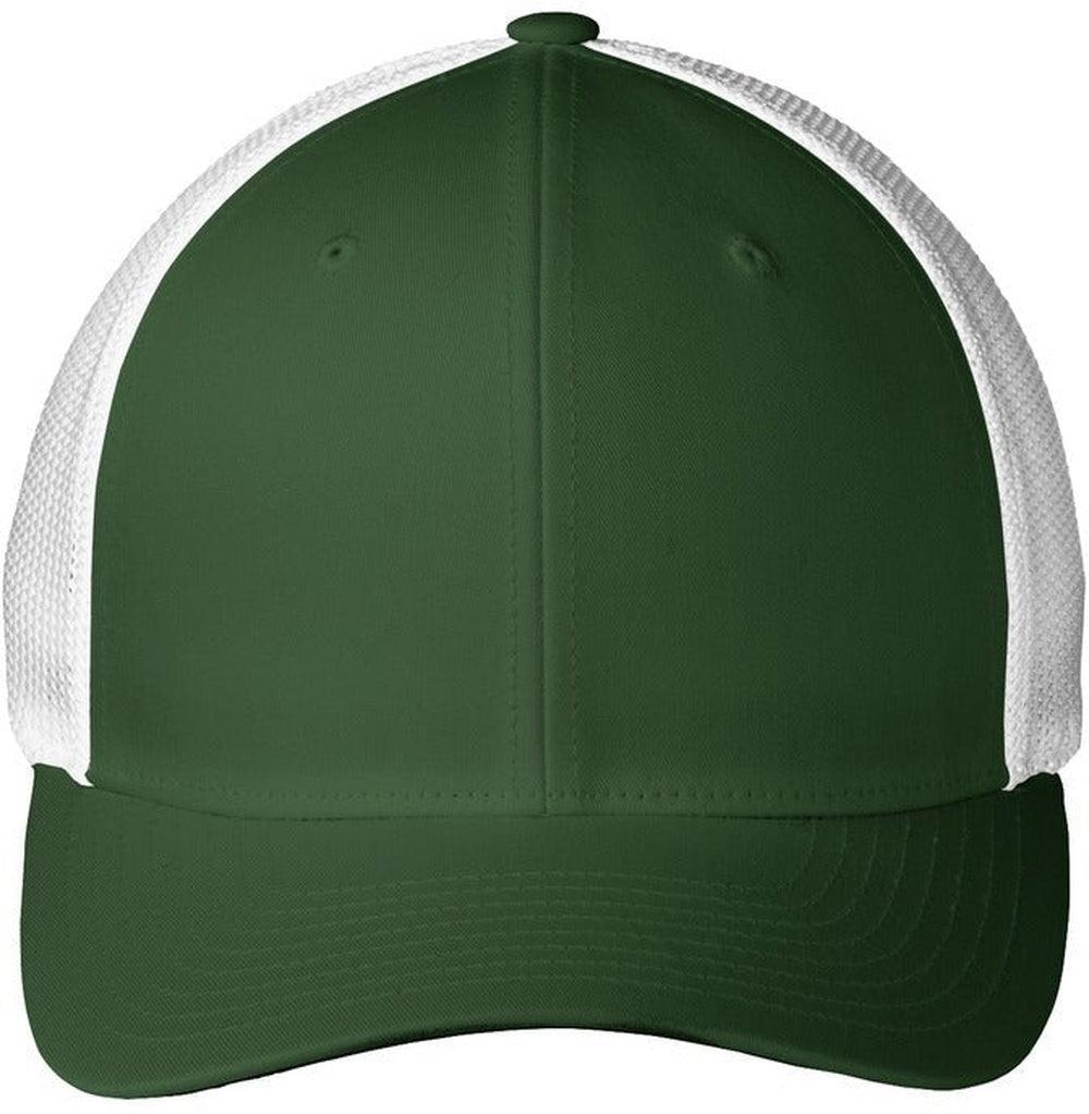Port Authority Flexfit Mesh Back Cap-Regular-Port Authority-Forest Green/White-L/XL-Thread Logic