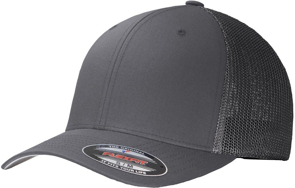 no-logo Port Authority Flexfit Mesh Back Cap-Regular-Port Authority-Graphite/Graphite-L/XL-Thread Logic