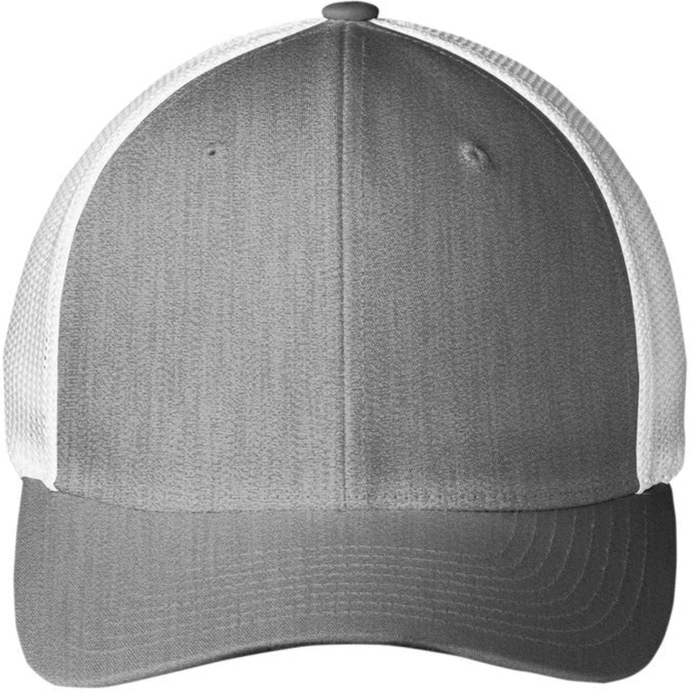 Port Authority Flexfit Mesh Back Cap-Regular-Port Authority-Heather Grey/White-S/M-Thread Logic