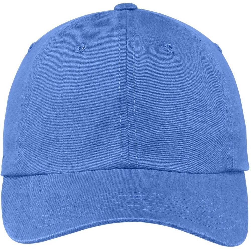 no-logo Port Authority Garment Dyed Cap-Headwear-Port Authority-Faded Blue-Thread Logic