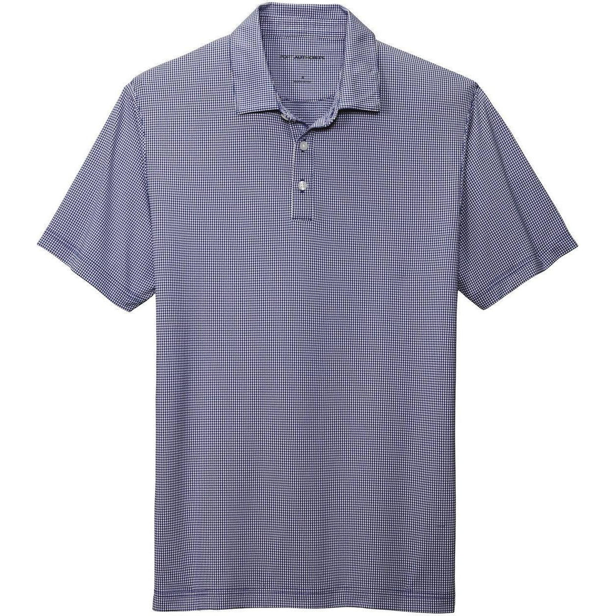 no-logo Port Authority Gingham Polo-Active-Port Authority-True Navy/White-S-Thread Logic