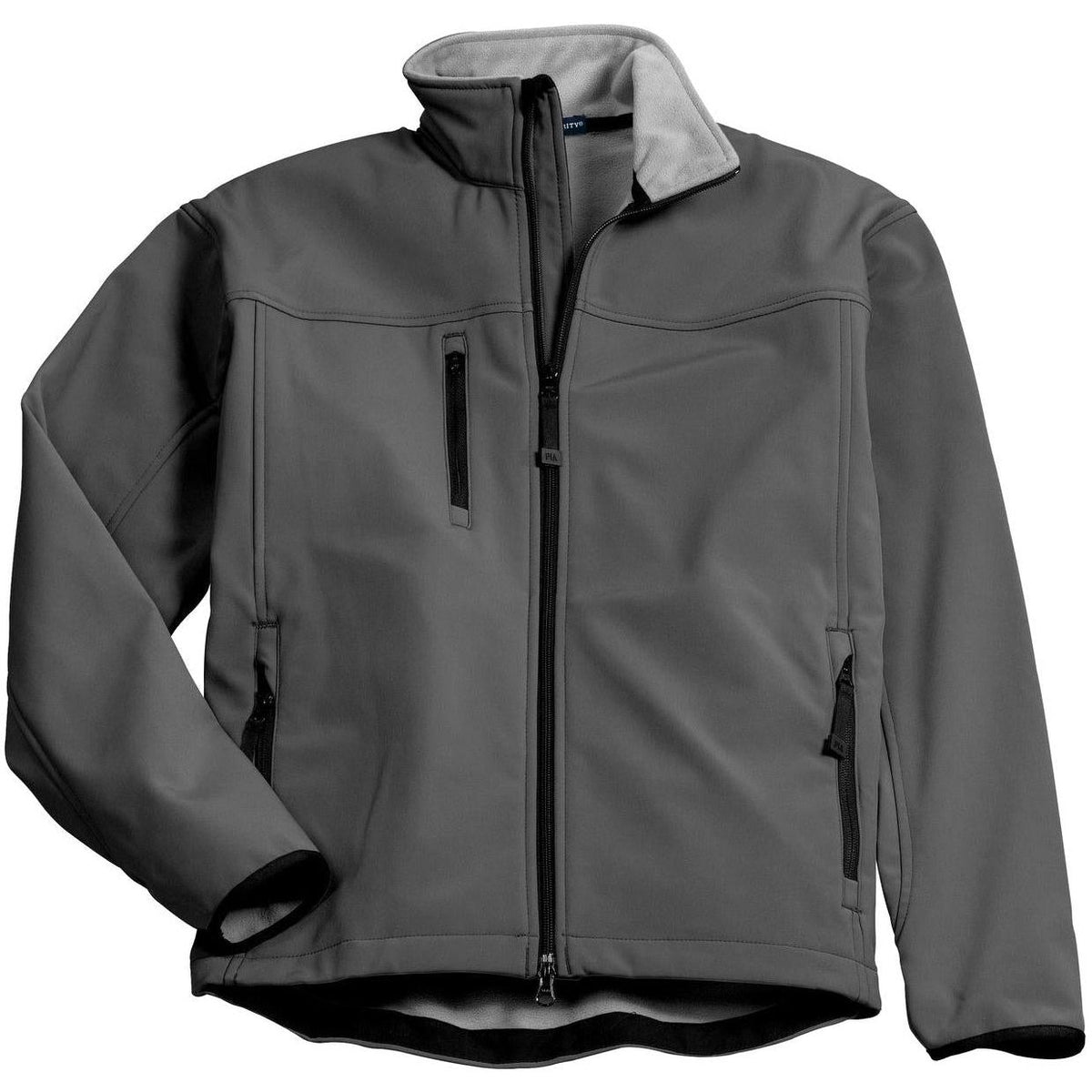 no-logo Port Authority Glacier Soft Shell Jacket-Regular-Port Authority-Smoke Grey/Chrome-S-Thread Logic