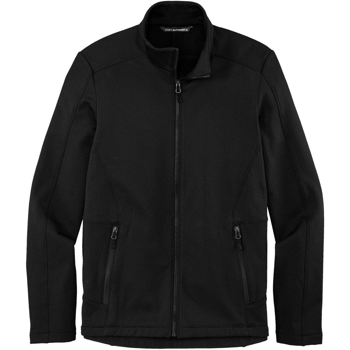 no-logo Port Authority Grid Fleece Jacket