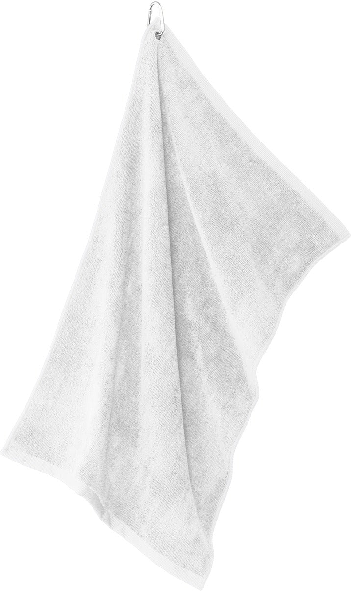 no-logo Port Authority Grommeted Microfiber Golf Towel-Regular-Port Authority-White-1 Size-Thread Logic