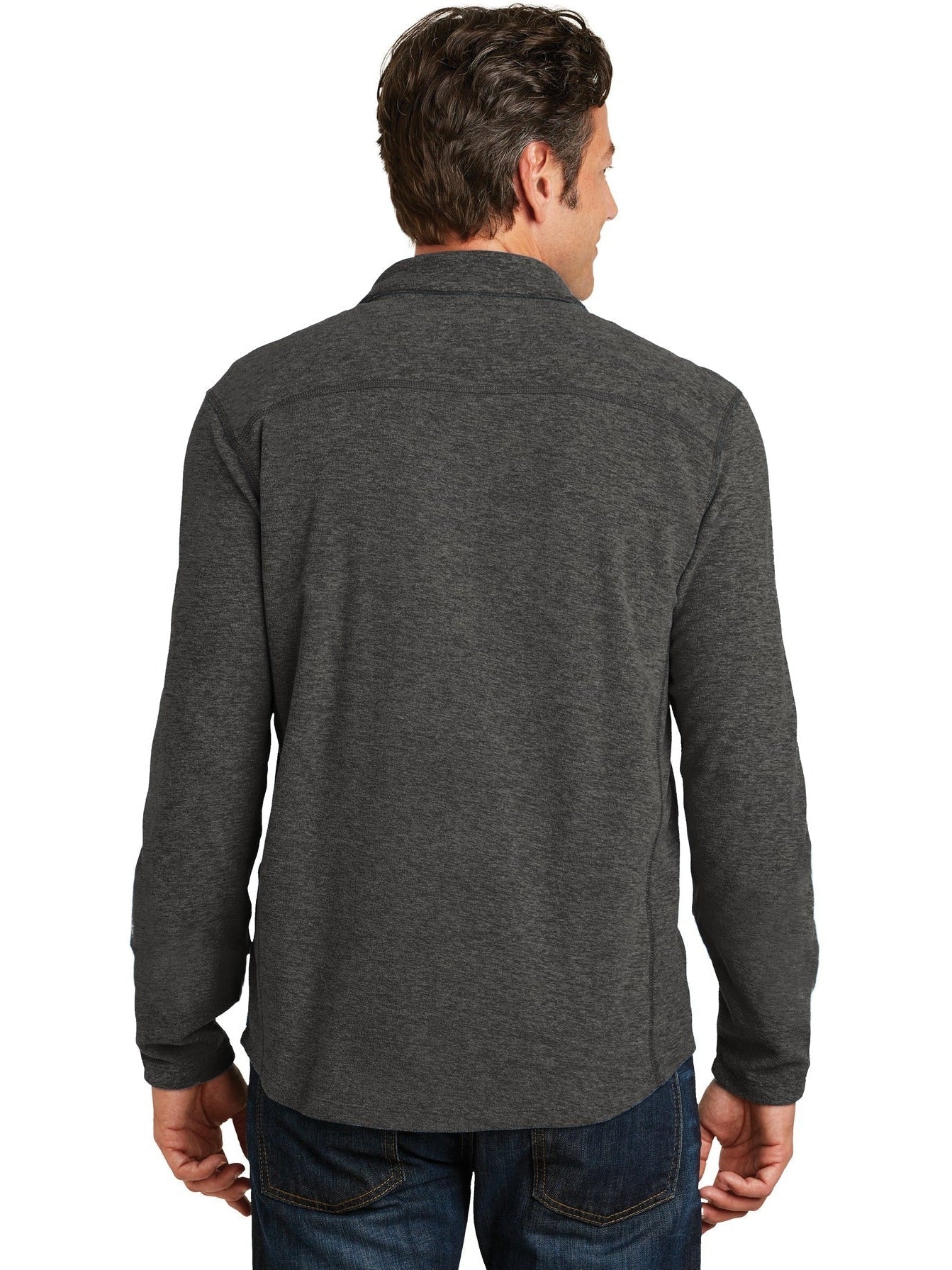 no-logo Port Authority Heather Microfleece 1/2-Zip Pullover-Regular-Port Authority-Thread Logic