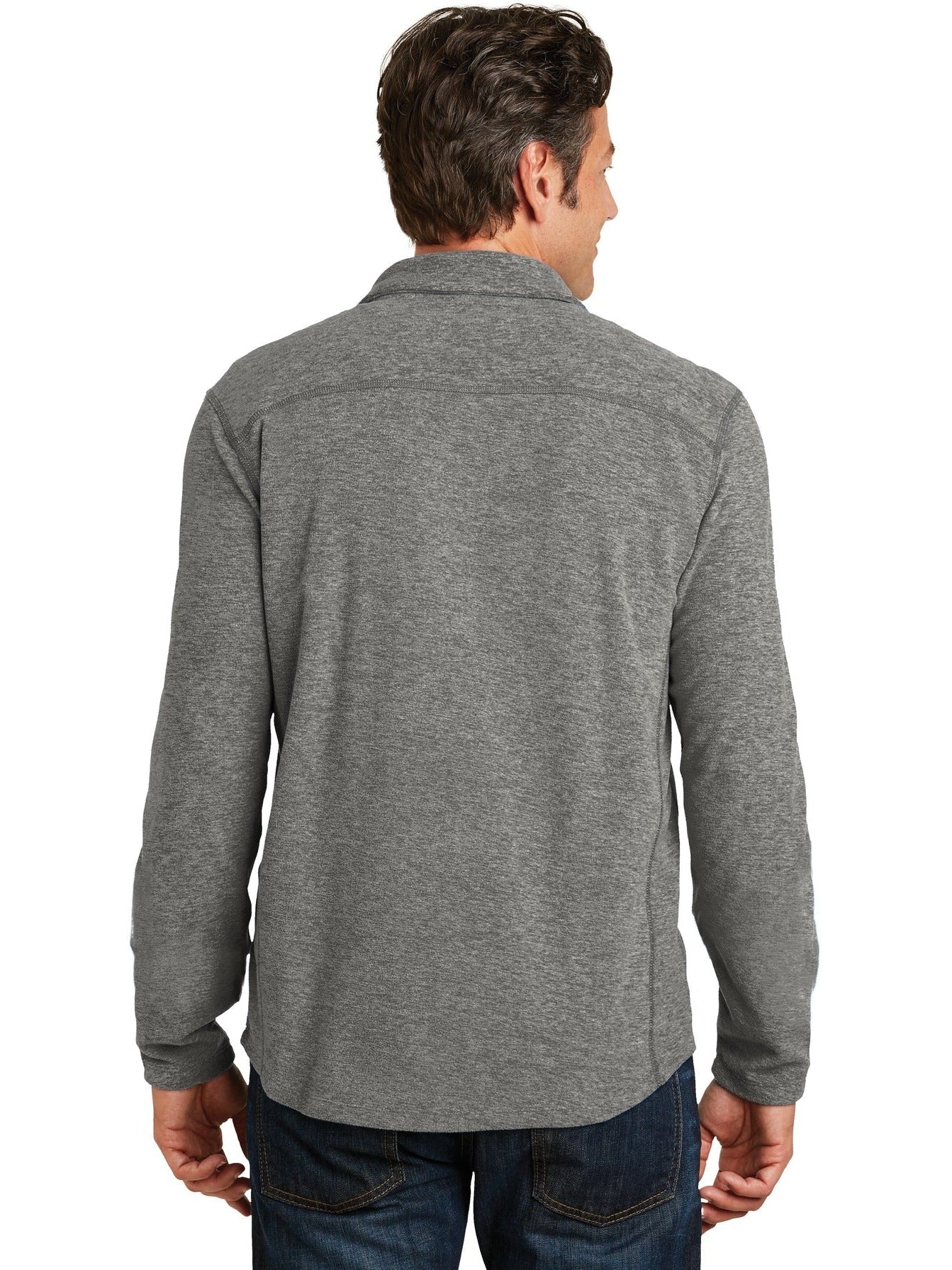 no-logo Port Authority Heather Microfleece 1/2-Zip Pullover-Regular-Port Authority-Thread Logic