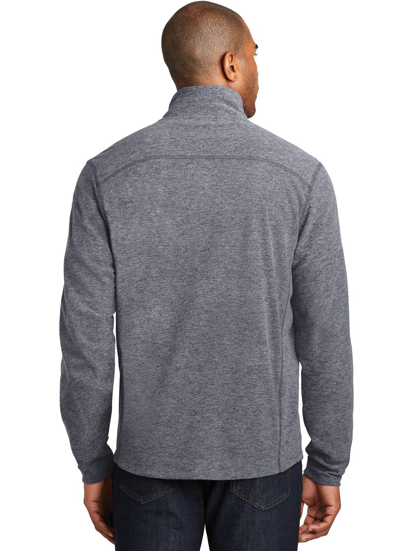 no-logo Port Authority Heather Microfleece Full-Zip Jacket-Regular-Port Authority-Thread Logic