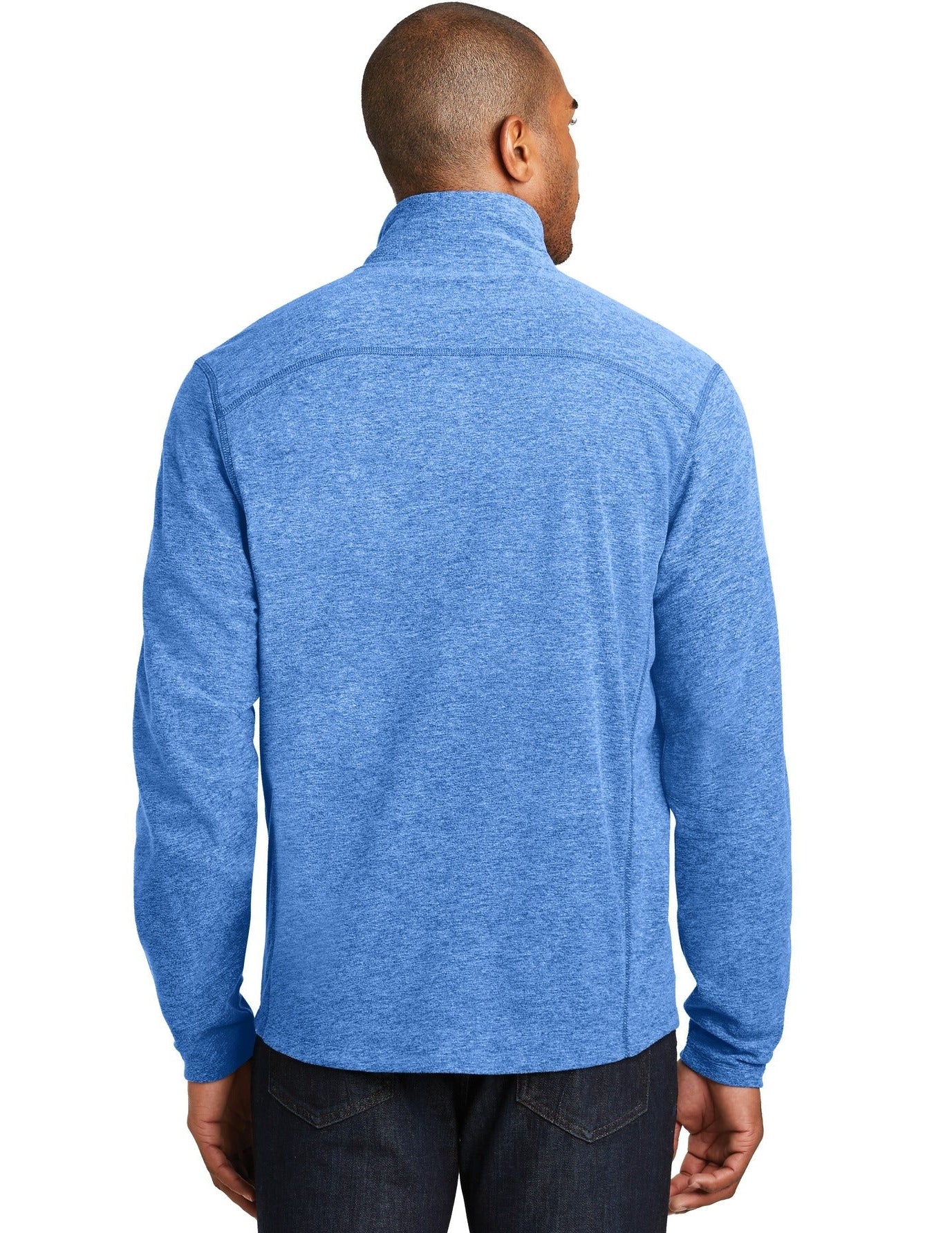 no-logo Port Authority Heather Microfleece Full-Zip Jacket-Regular-Port Authority-Thread Logic