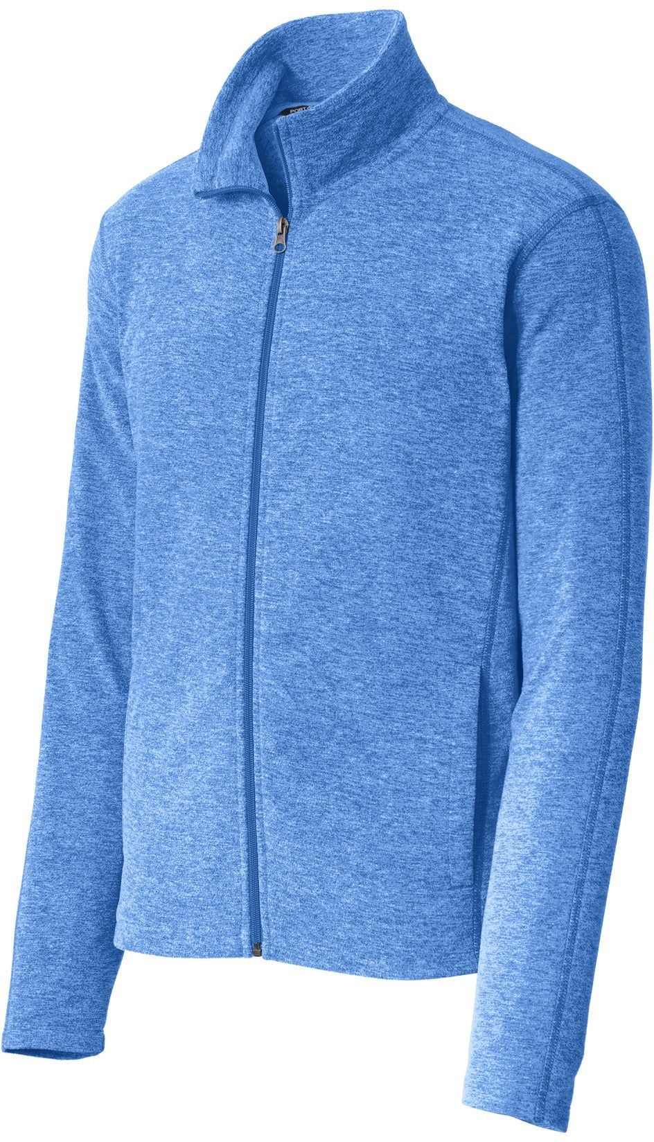 Port Authority Heather Microfleece Full-Zip Jacket-Regular-Port Authority-Light Royal Heather-S-Thread Logic