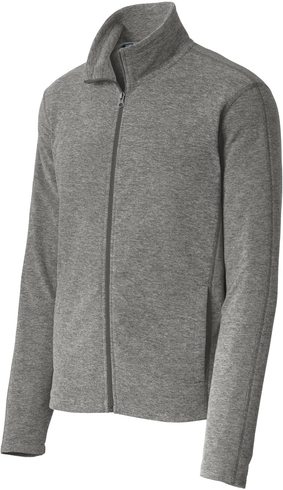Port Authority Heather Microfleece Full-Zip Jacket-Regular-Port Authority-Pearl Grey Heather-S-Thread Logic