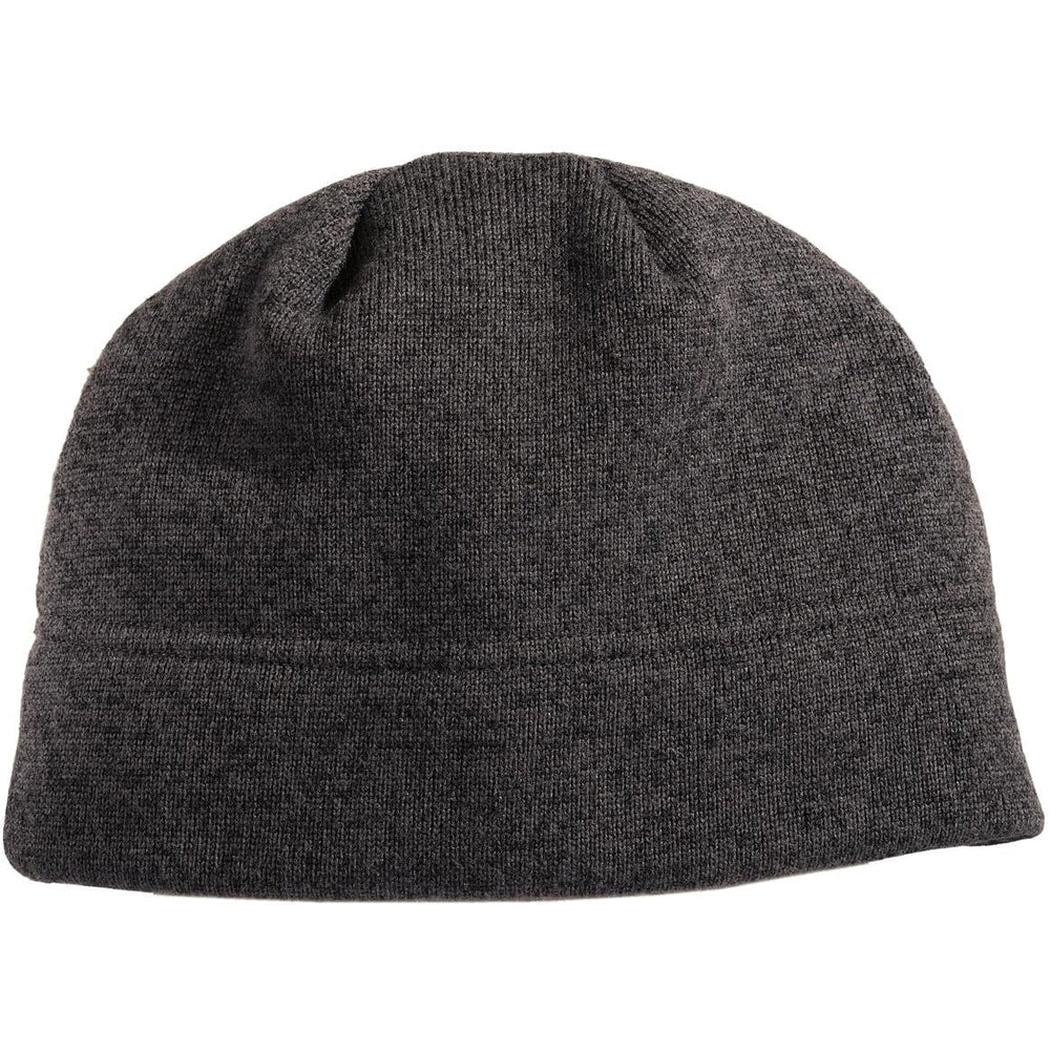 no-logo Port Authority Heathered Knit Beanie-Regular-Port Authority-Black Heather/Charcoal-OSFA-Thread Logic