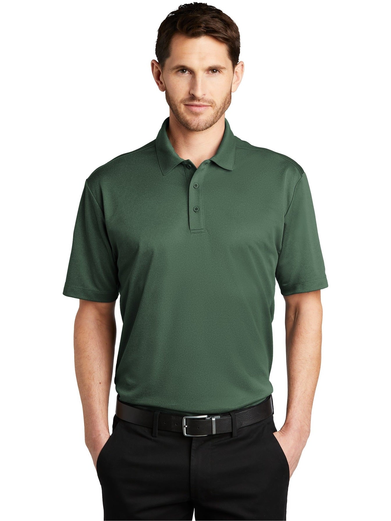 no-logo Port Authority Heathered Silk Touch Performance Polo-Regular-Port Authority-Thread Logic