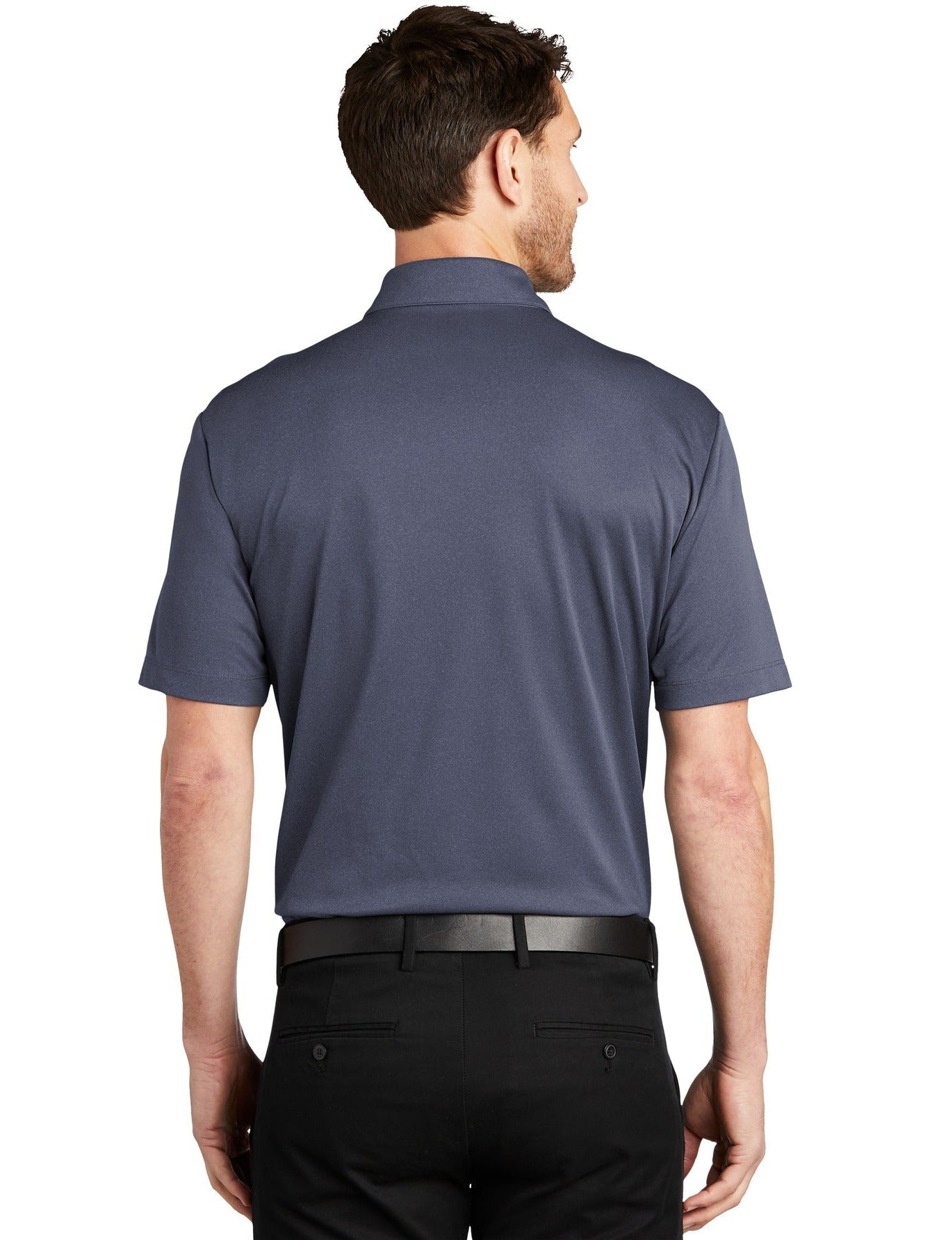 no-logo Port Authority Heathered Silk Touch Performance Polo-Regular-Port Authority-Thread Logic