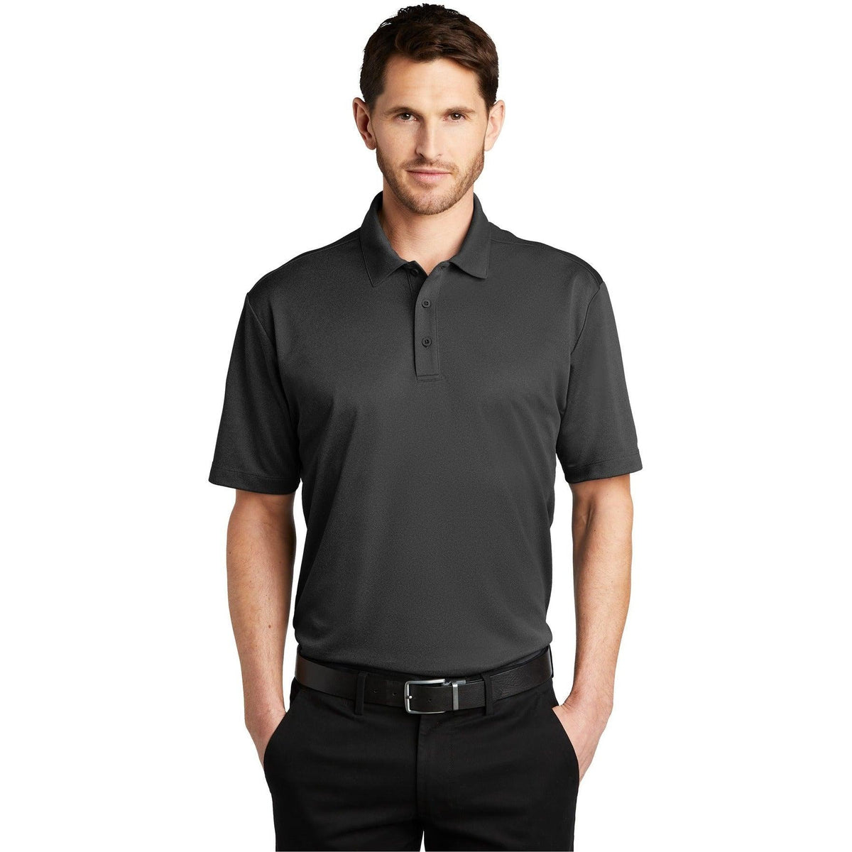 no-logo Port Authority Heathered Silk Touch Performance Polo-Regular-Port Authority-Thread Logic