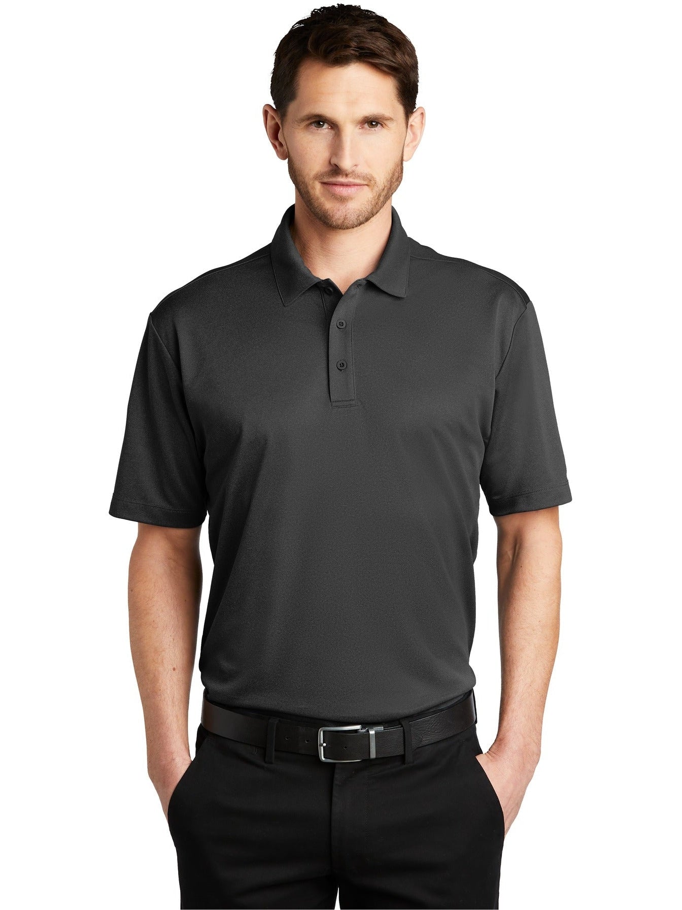no-logo Port Authority Heathered Silk Touch Performance Polo-Regular-Port Authority-Thread Logic